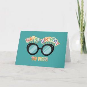 Carte Rainbow Glasses Birthday Card
