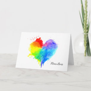 Carte Rainbow Heart Folt Note