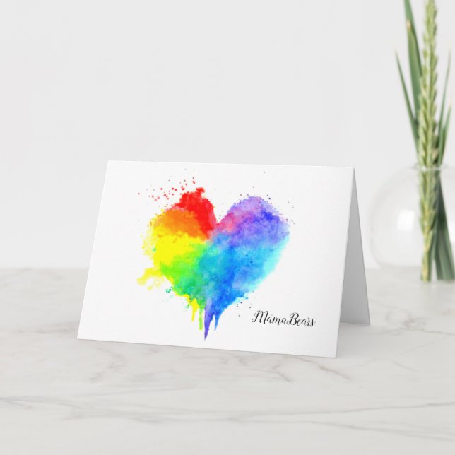 Carte Rainbow Heart Folt Note (Devant)