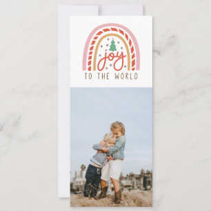 Carte Rainbow Joy to the World 4 Photo Christmas Card