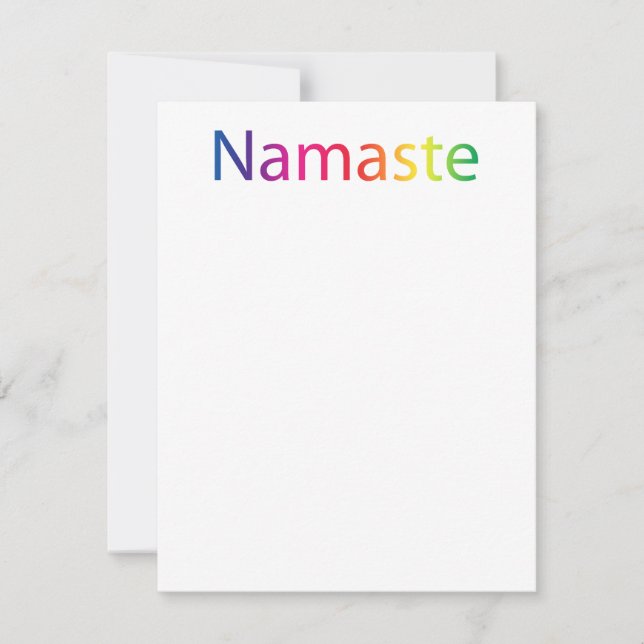 Carte Rainbow Namaste Flat (Devant)