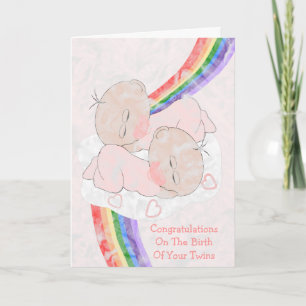Carte Rainbow New Born Twins