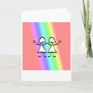 Carte Rainbow Pride Lesbian Brides
