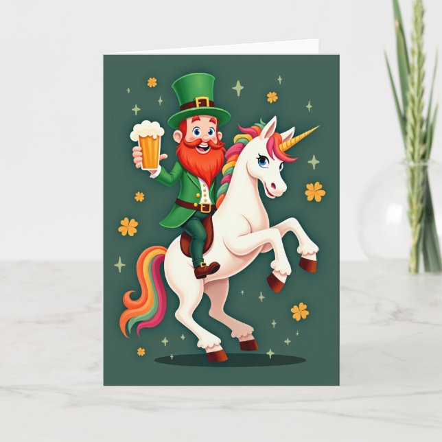 Carte Rainbow Unicorn Fun Card (Devant)