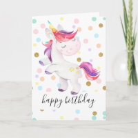 Rainbow Unicorn Parties scintillant Polka Dot Girl