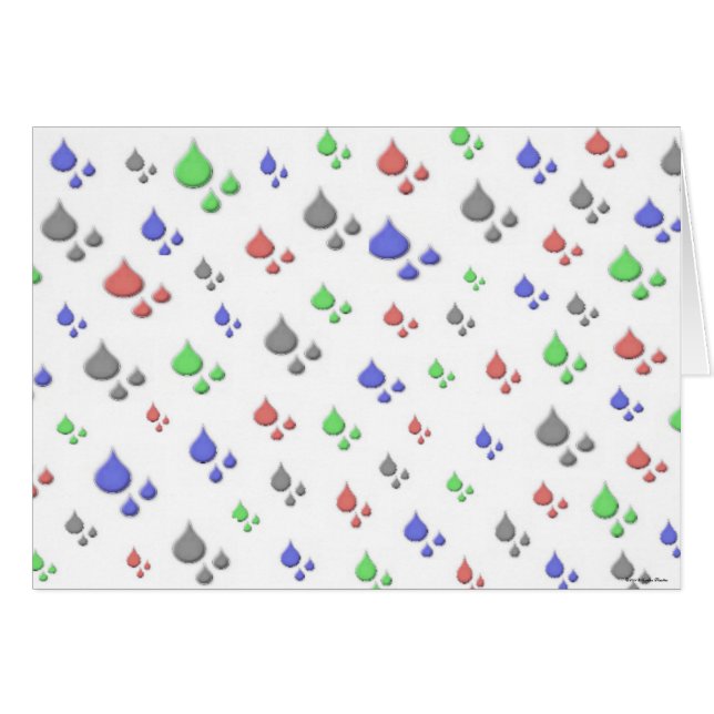 Carte Raindrops (Devant horizontal)