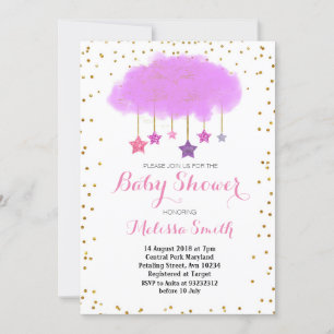 Carte Raindrops Baby shower Invitation