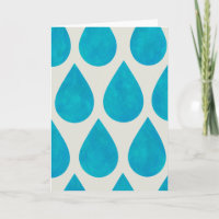 Raindrops/Teardrops Motif Aquarelle Salutation