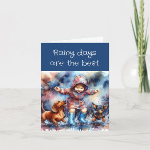 Carte Rainy Days Dachshund (téléchargeable)