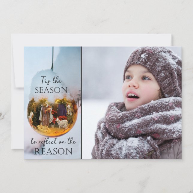Carte Raison de la Nativité de la saison - une ou deux p (Devant)