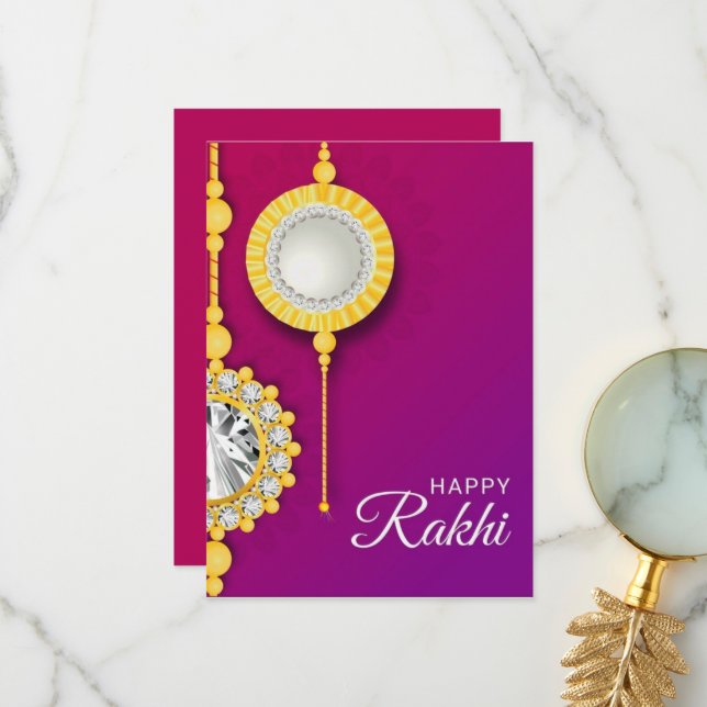 Carte Rakhi pour frère (Devant/Arrière en situation)