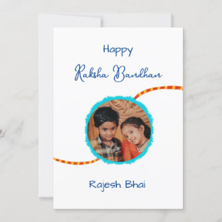 Carte Raksha Bandhan avec photo, carte Rakhi / Rak