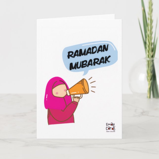 Carte Ramadan Greetings - Cute Girl (Devant)