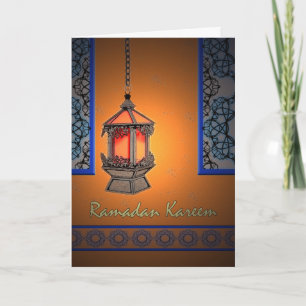 Carte Ramadan Kareem, Fanoos et Fenêtres Filigree