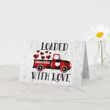 Ramassage Camion Buffalo Plaid Coeur Saint-Valenti