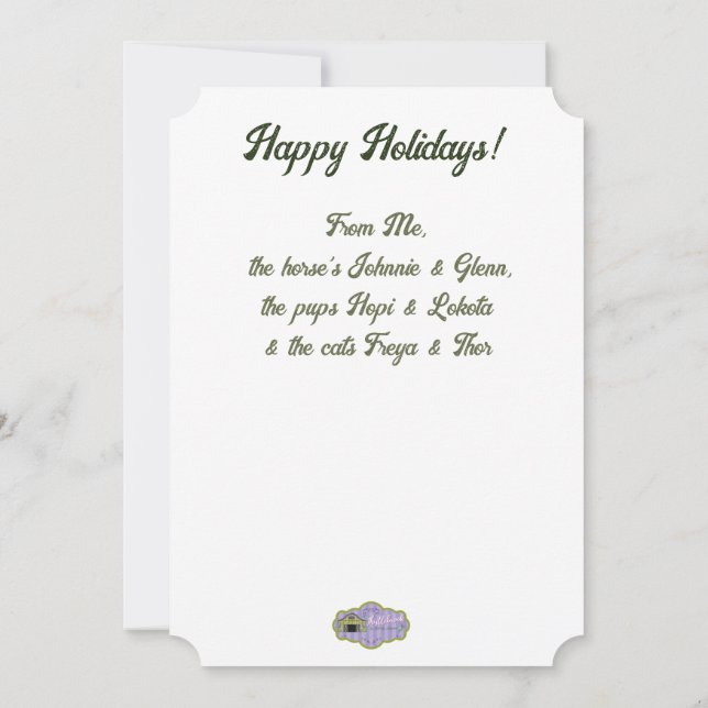 Carte ranch à cheval (Dos)