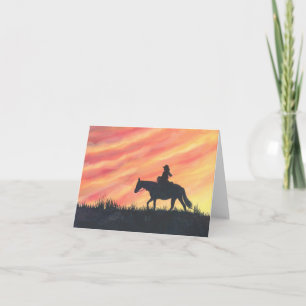 Carte Randonnée à cheval au coucher du soleil