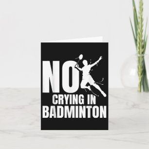 Carte Raquette de badminton pas de pleurs joueur de nave