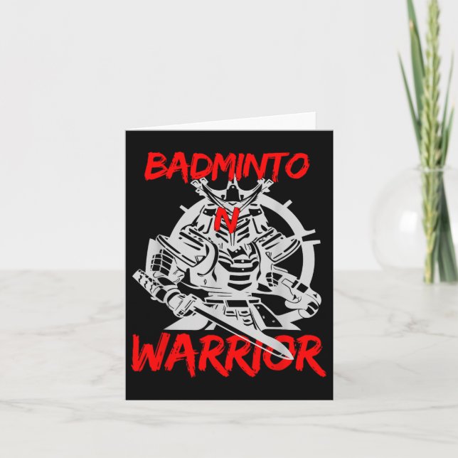 Carte Raquette de guerrier de badminton Jeu de sport de  (Devant)