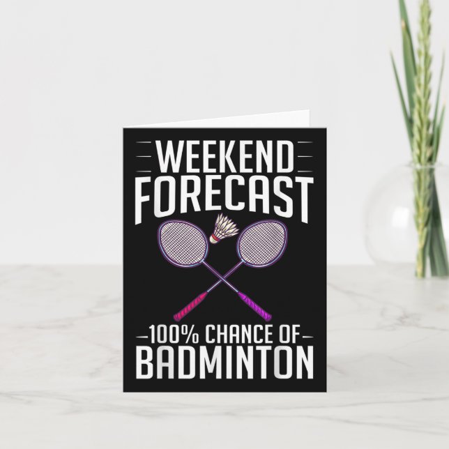 Carte Raquette de volant de badminton Joueur de volant  (Devant)