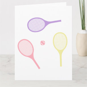 Carte Raquettes de tennis Pastel