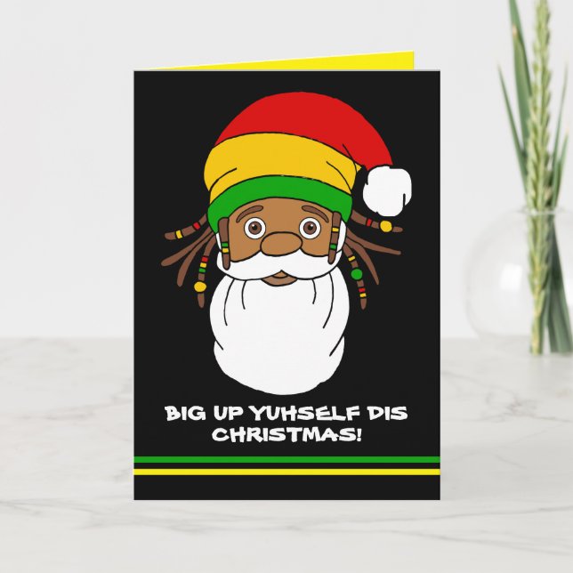 Carte Rasta Père Noël Joyeux Noël (Devant)