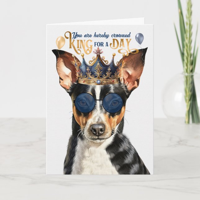Carte Rat Terrier Chien Roi pour jour drôle Anniversaire (Devant)