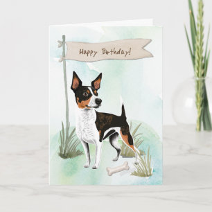 Carte Rat Terrier Chien Se Reproduire En Plein Air Sous