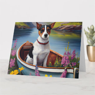 Carte Rat Terrier sur une pagaie : une aventure Pittores