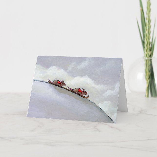 Carte Rats de course skient dans la descente amusement a (Devant)