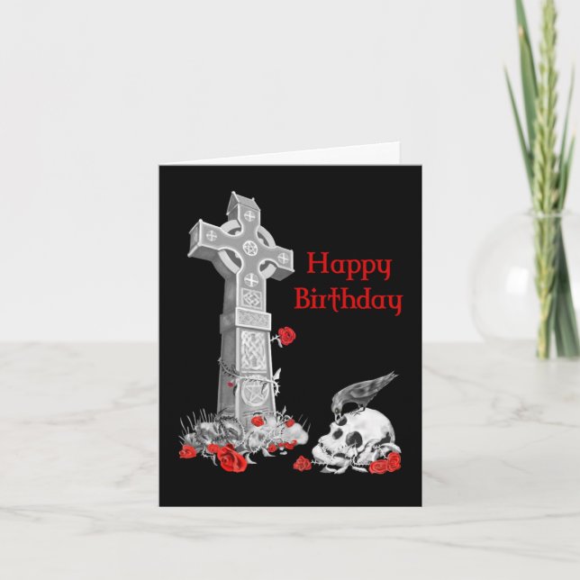 Carte Raven, croix et crâne (Devant)