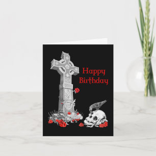 Carte Raven, croix et crâne