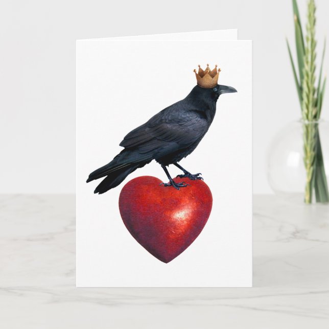 Carte Raven Crown Red Heart (Devant)