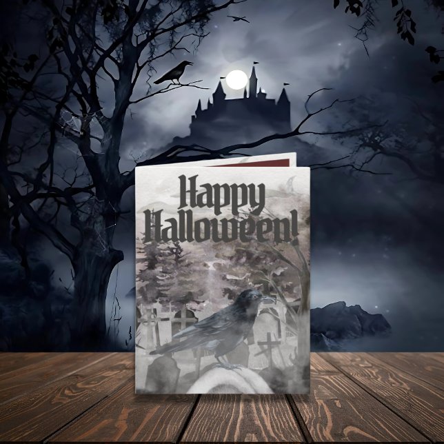 Carte Raven Halloween (Créateur téléchargé)