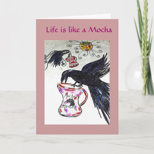 Carte Raven Loves Mochas (Devant)