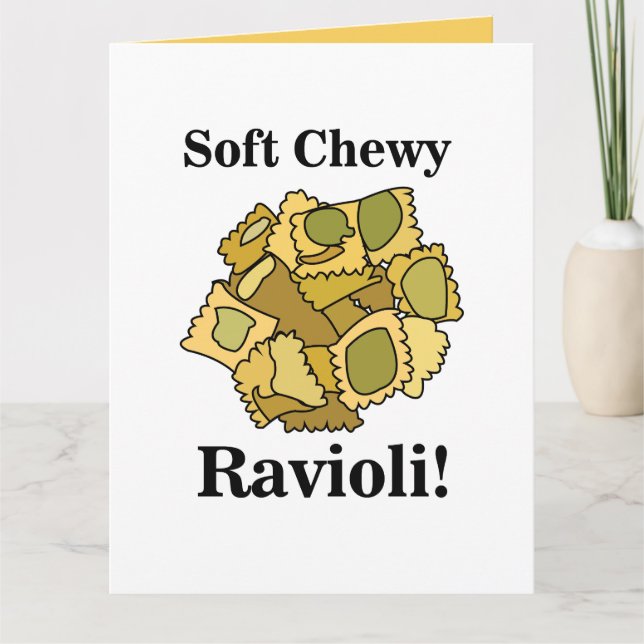 Carte Ravioli Pasta Italienne Nourriture Anniversaire (Devant)
