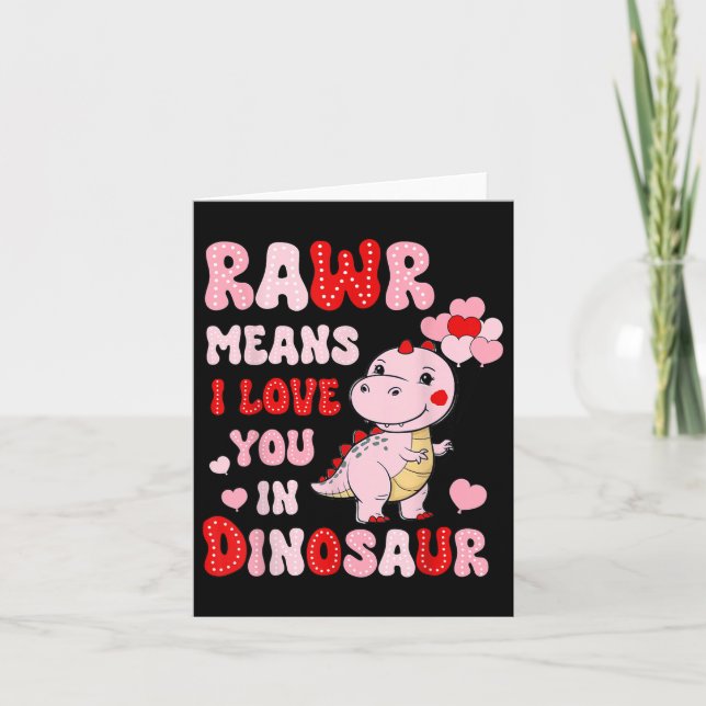Carte Rawr signifie je t'aime dans la Saint-Valentin du  (Devant)