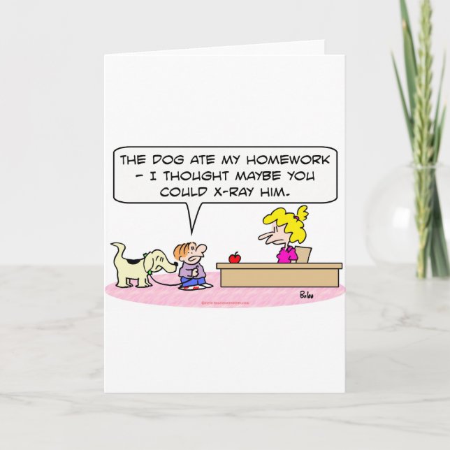 Carte rayon X pour le chien mangé (Devant)