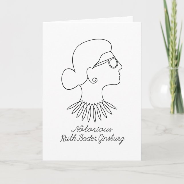 Carte RBG célèbre Ruth Bader Ginsburg (Devant)
