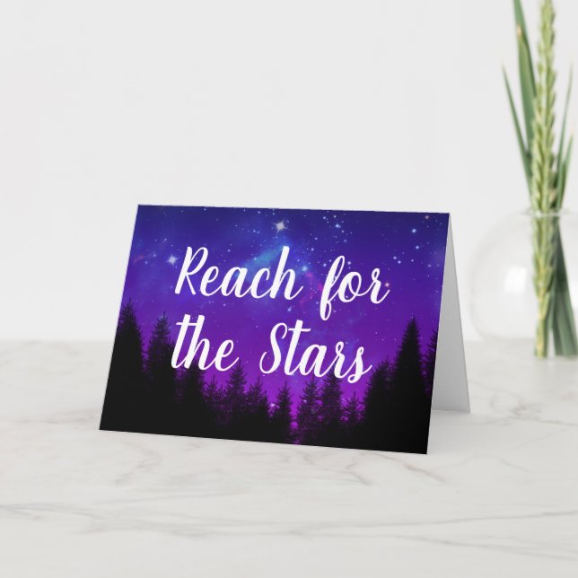 Carte Reach for the Stars Galaxy Motivational (Devant)