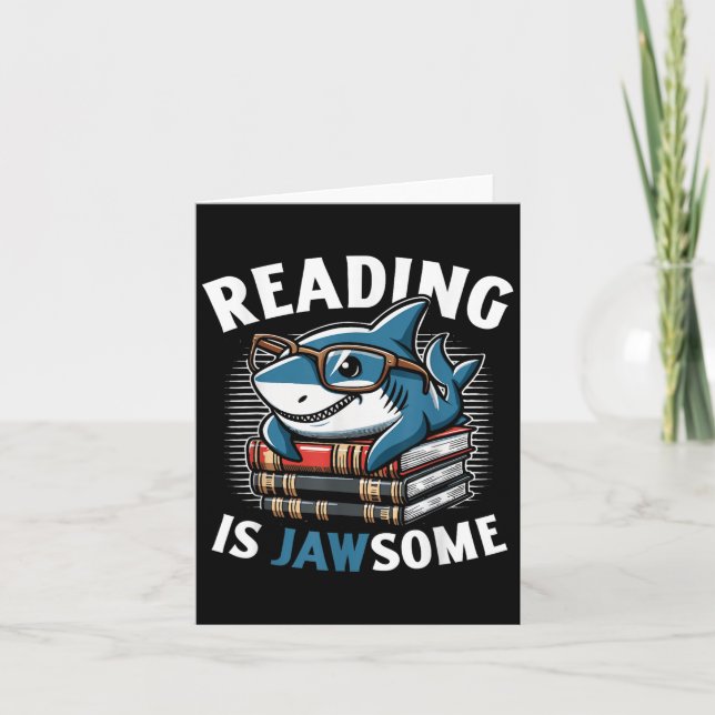 Carte Reading Is Jawsome Shark Books Bookworm Reader  (Devant)