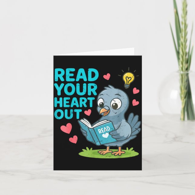 Carte Reading Teacher Valentine Day Read Your Heart Out  (Devant)