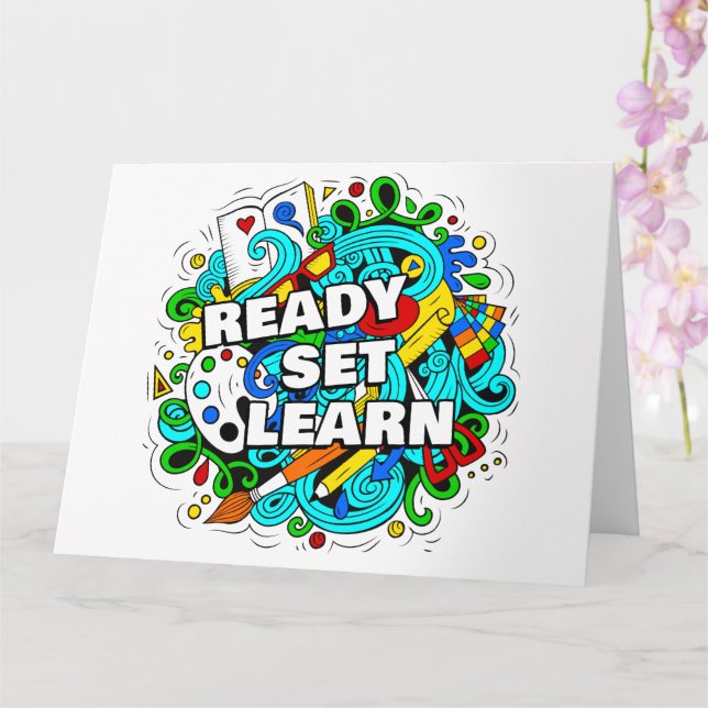 Carte Ready Set Learn - Teacher & Student Back to School (Orchidée)