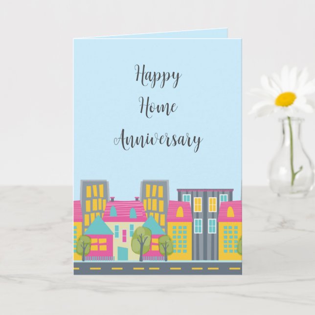 Carte Réaltor Anniversaire de la maison mignonne (Petite plante)