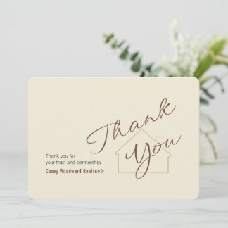 Carte Realtor to Clients | Minimalist Script Thank You 