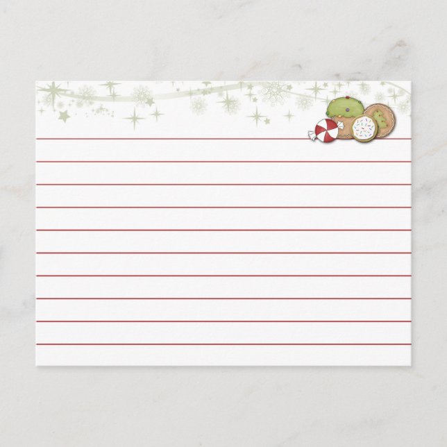 Carte Recette Cookie de Noël (Devant)