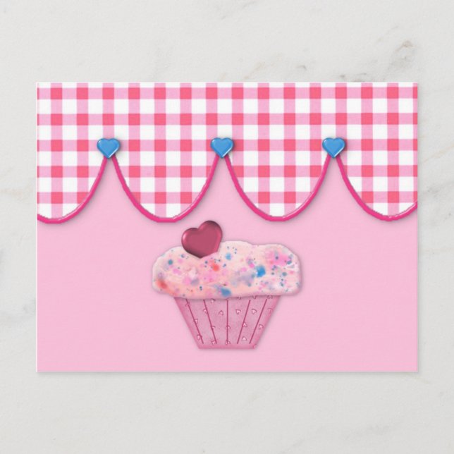 Carte Recette Cupcake Rose (Devant)