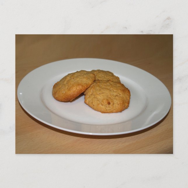 Carte Recette de biscuits à base de beurre d'arach (Devant)