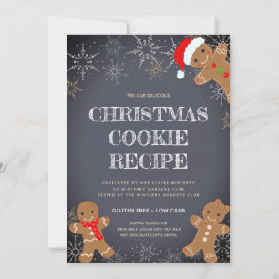 Carte Recette de biscuits de Noël