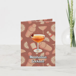 Carte Recette de cocktail Manhattan